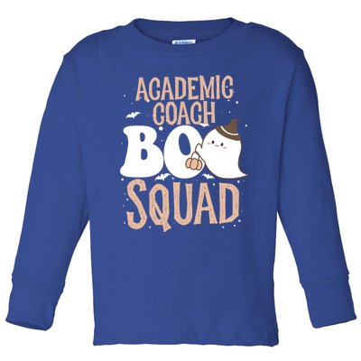 Funny Halloween Academic Coach Boo Squad Costume Teacher Meaningful Gift Toddler Long Sleeve Shirt