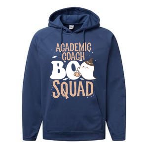 Funny Halloween Academic Coach Boo Squad Costume Teacher Meaningful Gift Performance Fleece Hoodie