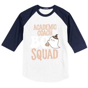 Funny Halloween Academic Coach Boo Squad Costume Teacher Meaningful Gift Baseball Sleeve Shirt