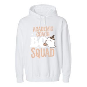 Funny Halloween Academic Coach Boo Squad Costume Teacher Meaningful Gift Garment-Dyed Fleece Hoodie