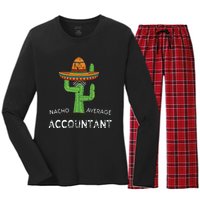 Fun Hilarious Accounting Humor Funny Accountant Women's Long Sleeve Flannel Pajama Set 