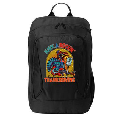 Funny Have A Rockin' Thanksgiving Rocker Turkey City Backpack