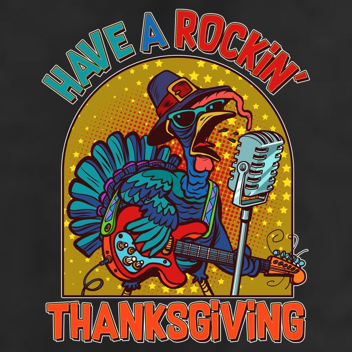 Funny Have A Rockin' Thanksgiving Rocker Turkey 11oz C Handle Ceramic Mug