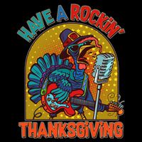 Funny Have A Rockin' Thanksgiving Rocker Turkey Drawstring Bag