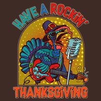Funny Have A Rockin' Thanksgiving Rocker Turkey Cooling Performance Crew T-Shirt