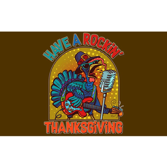 Funny Have A Rockin' Thanksgiving Rocker Turkey Bumper Sticker