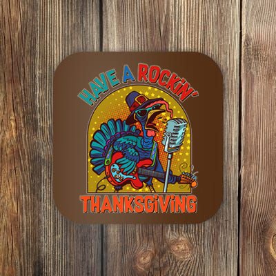 Funny Have A Rockin' Thanksgiving Rocker Turkey Coaster