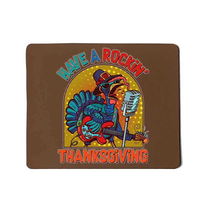 Funny Have A Rockin' Thanksgiving Rocker Turkey Mousepad