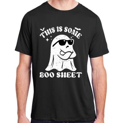 Funny Halloween Boo Ghost Sunglasses This is Some Boo Sheet Adult ChromaSoft Performance T-Shirt