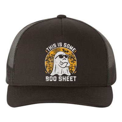 Funny Halloween Boo Ghost Costume This is Some Boo Sheet Yupoong Adult 5-Panel Trucker Hat