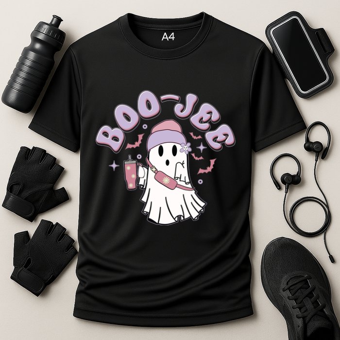 Funny Halloween Boo Jee Ghost Cooling Performance Crew T-Shirt