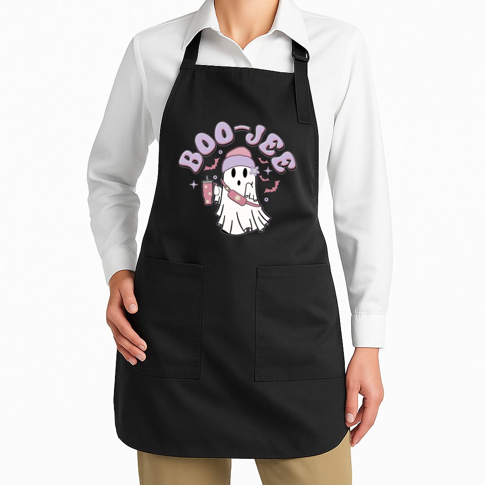 Funny Halloween Boo Jee Ghost Apron
