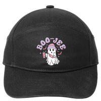 Funny Halloween Boo Jee Ghost 7-Panel Snapback Hat