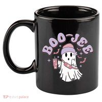 Funny Halloween Boo Jee Ghost 11oz C Handle Ceramic Mug