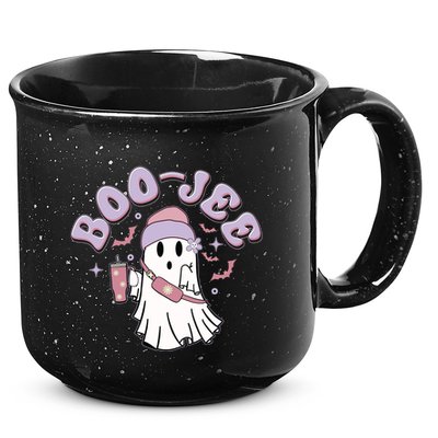 Funny Halloween Boo Jee Ghost 15oz Campfire Ceramic Mug