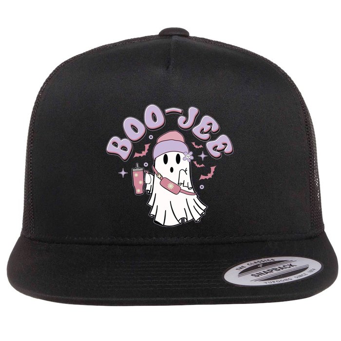 Funny Halloween Boo Jee Ghost Flatbill Hat