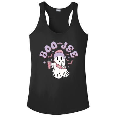 Funny Halloween Boo Jee Ghost Ladies PosiCharge Competitor Racerback Tank