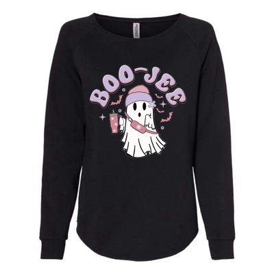 Funny Halloween Boo Jee Ghost Womens California Wash Sweatshirt