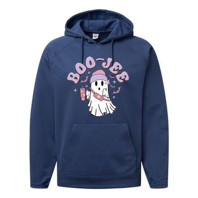 Funny Halloween Boo Jee Ghost Performance Fleece Hoodie