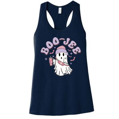 Funny Halloween Boo Jee Ghost Women's Racerback Tank