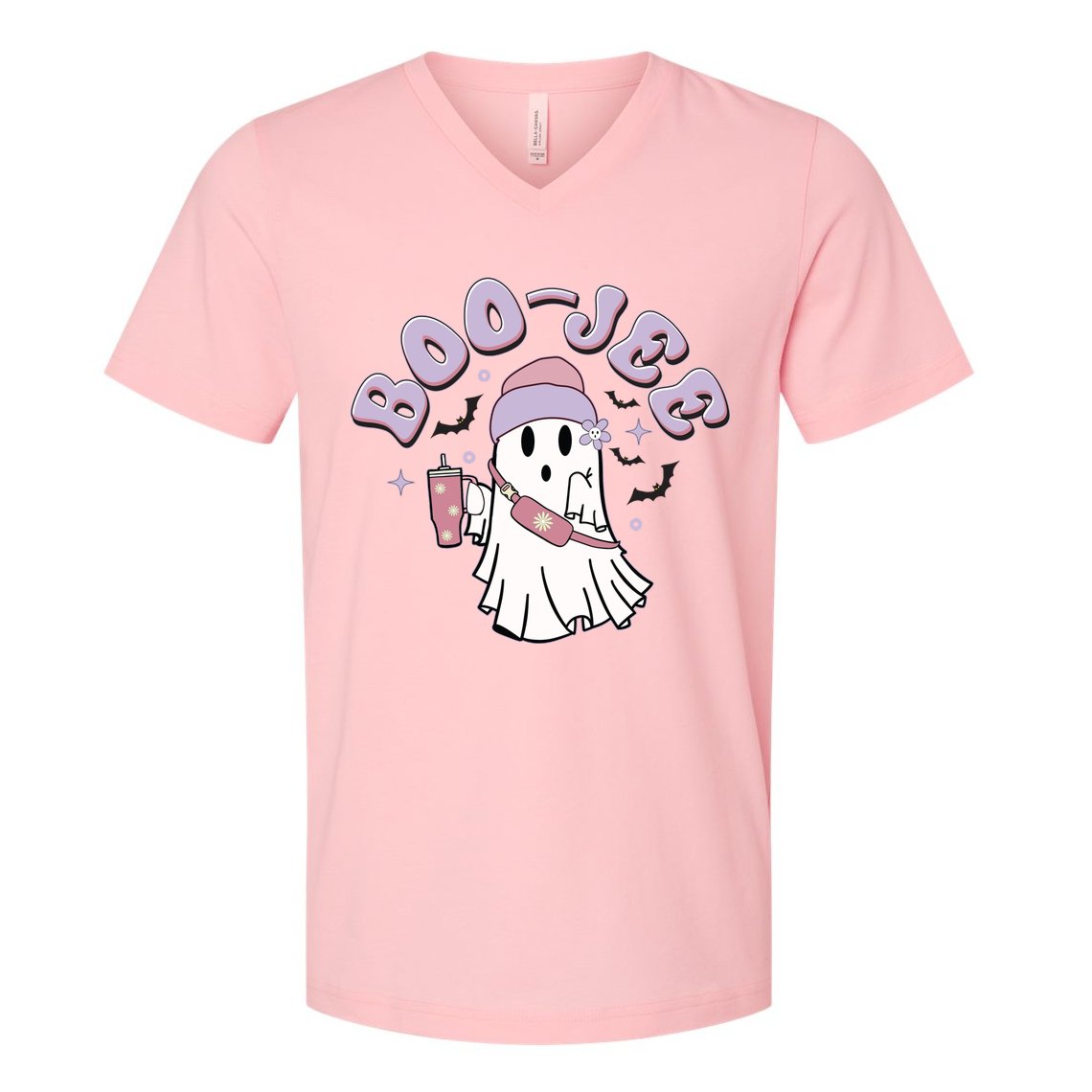 Funny Halloween Boo Jee Ghost V-Neck T-Shirt