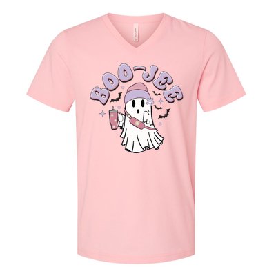 Funny Halloween Boo Jee Ghost V-Neck T-Shirt