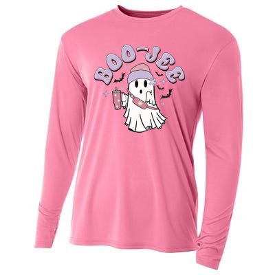 Funny Halloween Boo Jee Ghost Cooling Performance Long Sleeve Crew