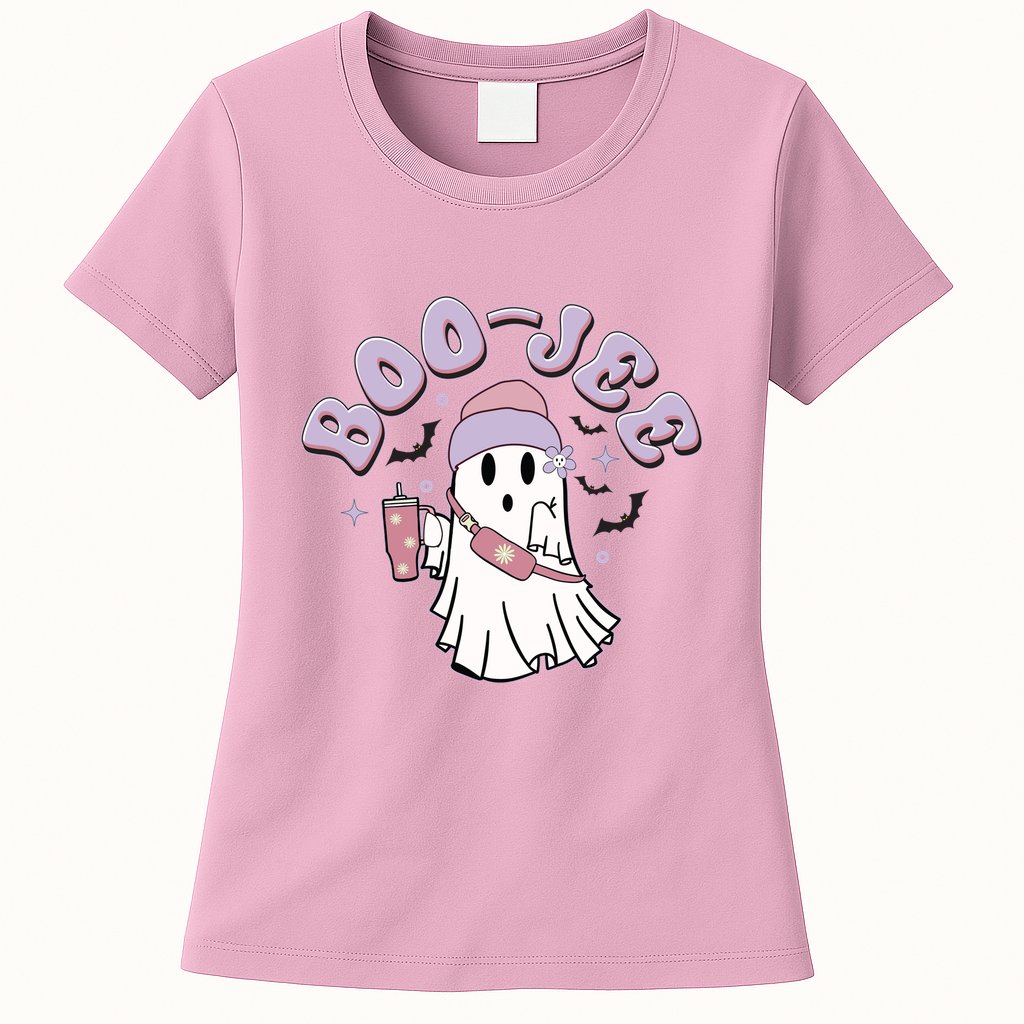 Funny Halloween Boo Jee Ghost Womens T-Shirt