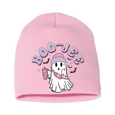 Funny Halloween Boo Jee Ghost Short Acrylic Beanie