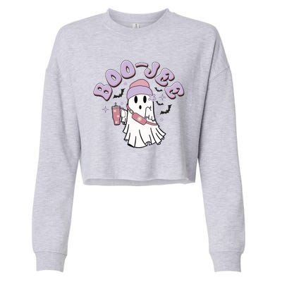 Funny Halloween Boo Jee Ghost Cropped Pullover Crew