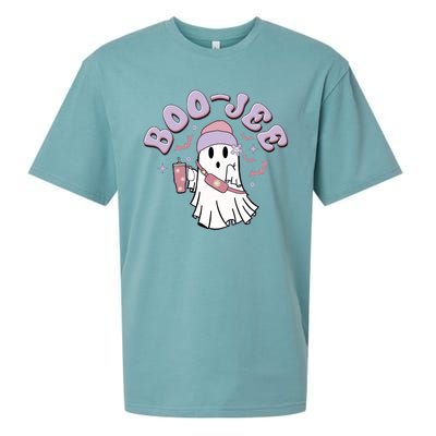 Funny Halloween Boo Jee Ghost Sueded Cloud Jersey T-Shirt