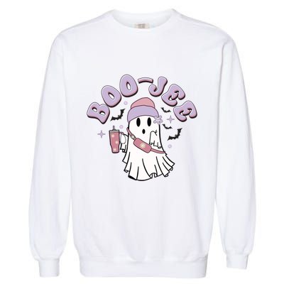 Funny Halloween Boo Jee Ghost Garment-Dyed Sweatshirt