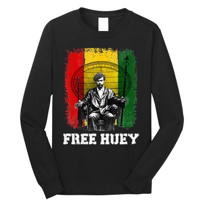 Free Huey Black History African Roots Empowerment Long Sleeve Shirt