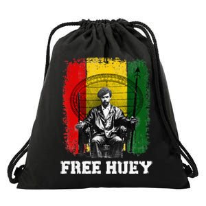 Free Huey Black History African Roots Empowerment Drawstring Bag