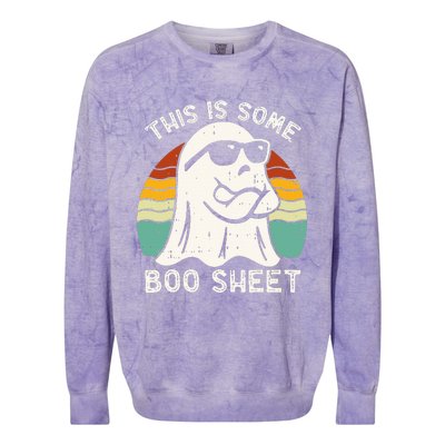 Funny Halloween Boo Ghost Costume This Is Some Boo Sheet Colorblast Crewneck Sweatshirt