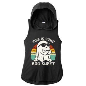 Funny Halloween Boo Ghost Costume This Is Some Boo Sheet Ladies PosiCharge Tri-Blend Wicking Draft Hoodie Tank