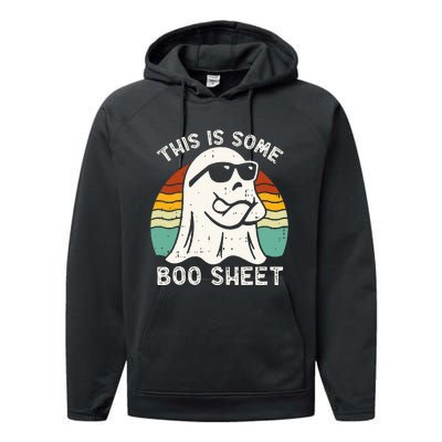 Funny Halloween Boo Ghost Costume This Is Some Boo Sheet Performance Fleece Hoodie