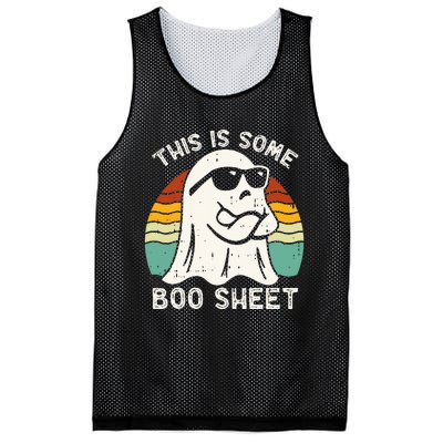 Funny Halloween Boo Ghost Costume This Is Some Boo Sheet Mesh Reversible Basketball Jersey Tank