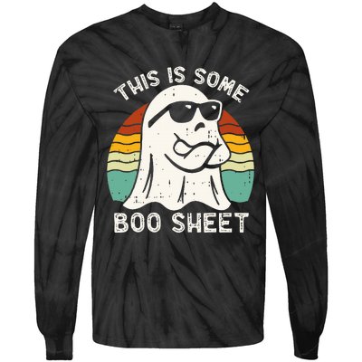 Funny Halloween Boo Ghost Costume This Is Some Boo Sheet Tie-Dye Long Sleeve Shirt