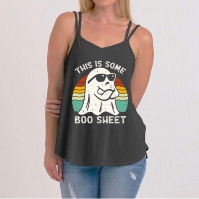 Funny Halloween Boo Ghost Costume This Is Some Boo Sheet Women's Strappy Tank