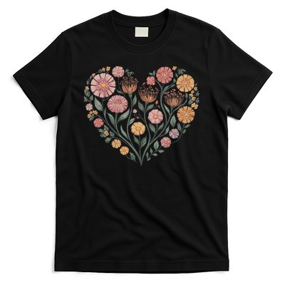 Flowers Heart Boho Wildflowers T-Shirt