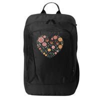 Flowers Heart Boho Wildflowers City Backpack