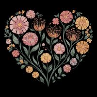 Flowers Heart Boho Wildflowers City Backpack