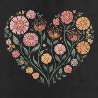 Flowers Heart Boho Wildflowers 11oz C Handle Ceramic Mug