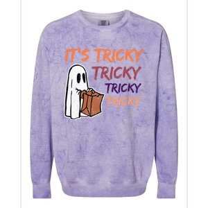 Funny Halloween Boo ItS Tricky Tricky Tricky Gift Colorblast Crewneck Sweatshirt