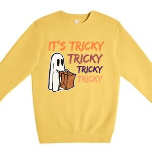 Funny Halloween Boo ItS Tricky Tricky Tricky Gift Premium Crewneck Sweatshirt