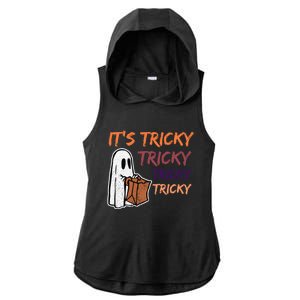 Funny Halloween Boo ItS Tricky Tricky Tricky Gift Ladies PosiCharge Tri-Blend Wicking Draft Hoodie Tank