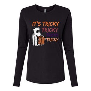 Funny Halloween Boo ItS Tricky Tricky Tricky Gift Womens Cotton Relaxed Long Sleeve T-Shirt