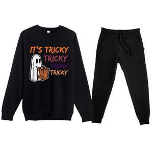 Funny Halloween Boo ItS Tricky Tricky Tricky Gift Premium Crewneck Sweatsuit Set