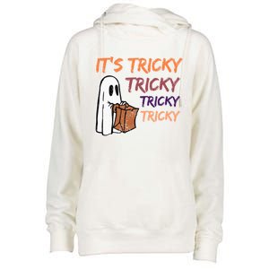 Funny Halloween Boo ItS Tricky Tricky Tricky Gift Womens Funnel Neck Pullover Hood